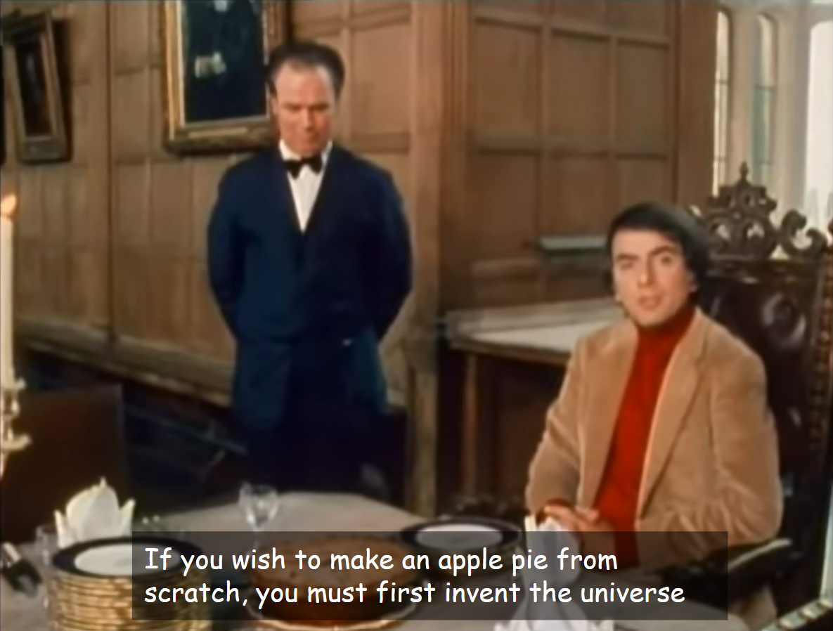 carl sagan apple pie quote