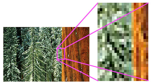 Zooming into pixels